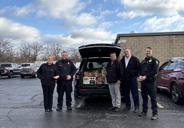 National Flight Services joined forces with the Ottawa Hills Police Department for the No-Shave November campaign to collect food items..